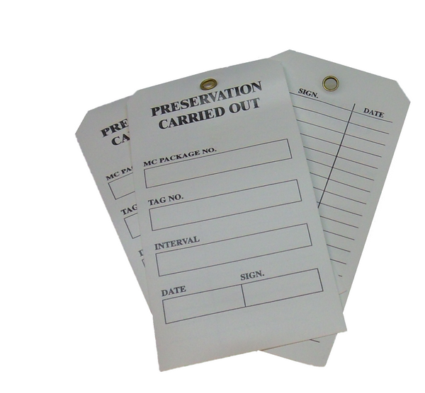Preservation label 2-sided 72x140mm vinyl Packaging 500