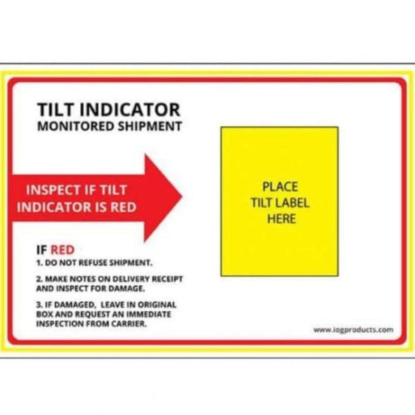Tilt indicator Label