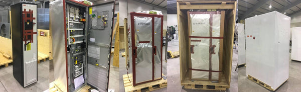 Industriella elskåp och skyddsförpackning i fabrik från Reál Marine, offshore och försvar