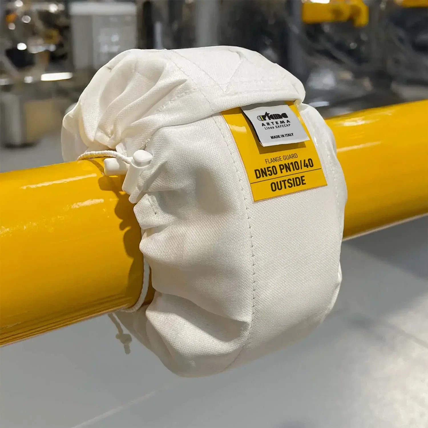 SAFECAP flensebeskytter i PTFE rundt flens