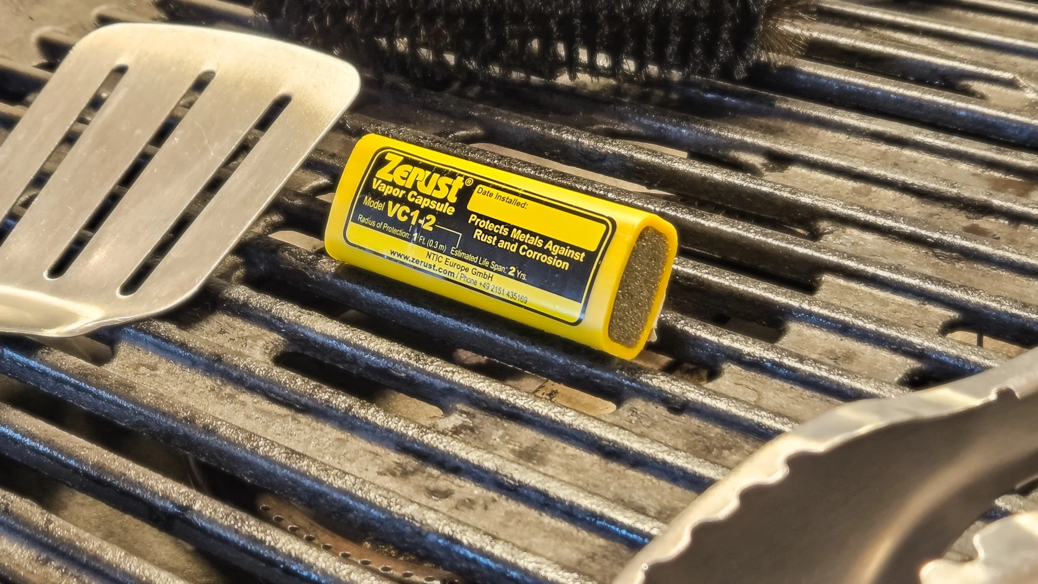 Zerust VC1-2 VCI-kapsel på grillrist, rustbeskyttelse
